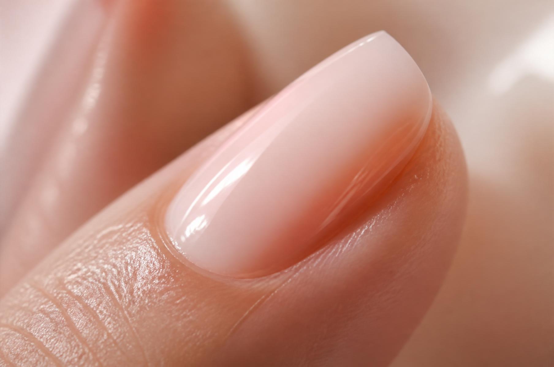 A capillary-thin coat of Marshmallow, floated from cuticle to free edge.